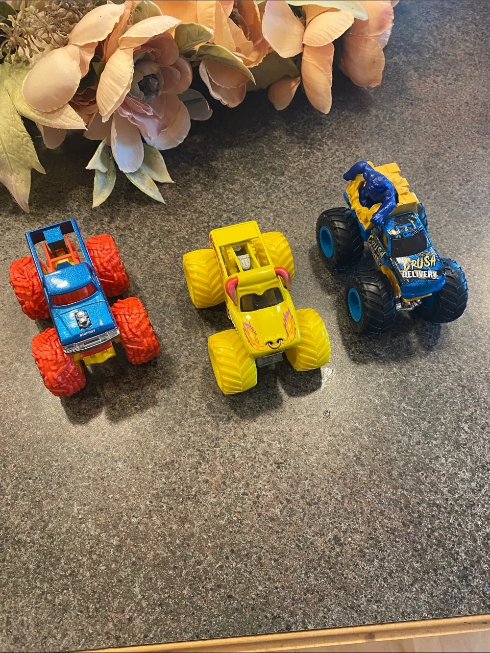 Monster Truck Toys Set of 3- El Toro Loco, Crush Delivery and Bigfoot
